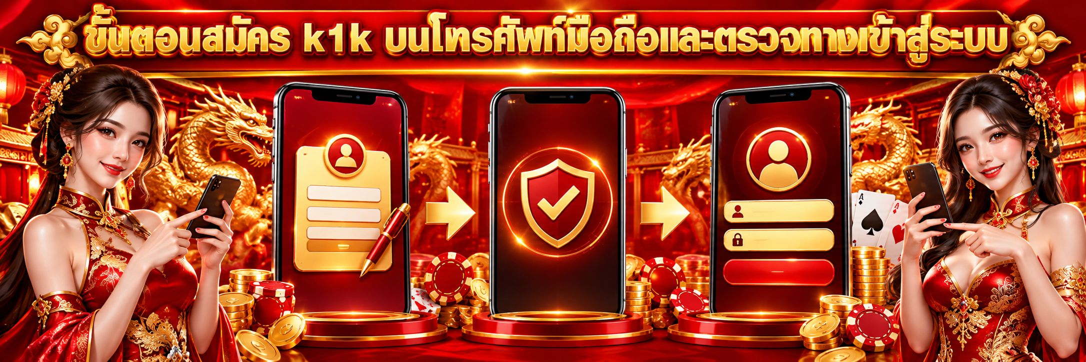 ขั้นตอนสมัคร k1k บนโทรศัพท์มือถือและตรวจทางเข้าสู่ระบบ